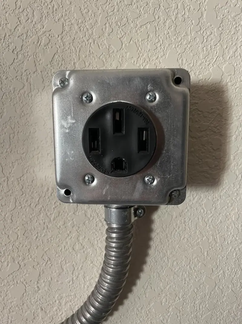 NEMA 14-50 outlet installed for Electrical Panel Upgrade in Westchase