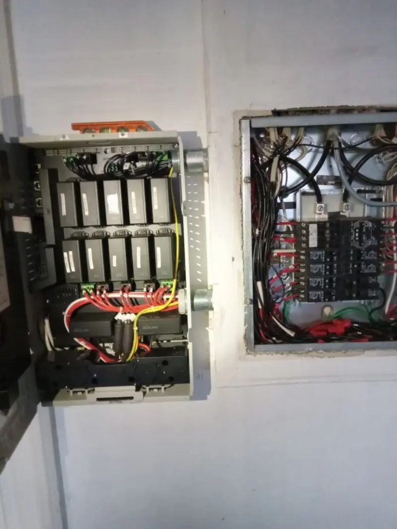 Electrical panel upgrade completed for Security Camera Wiring in Westchase